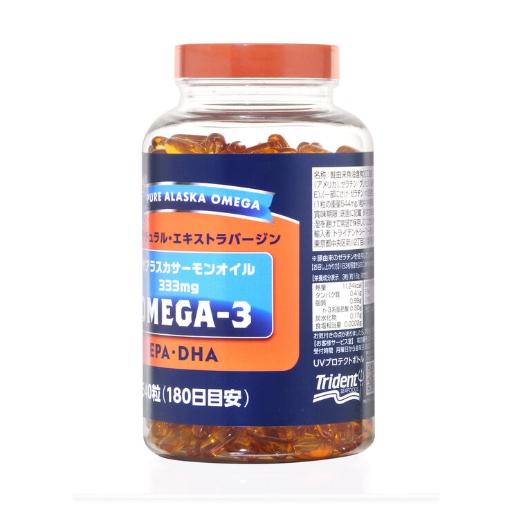 トライデント オメガ3 天然アラスカサーモンオイル 333mg 540粒 トライデント オメガ3 天然アラスカサーモンオイル 333mg 540粒