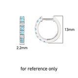14K ホワイトゴールド 0.11カラット ダイヤモンド / ブルートパーズ ピアス 14K ホワイトゴールド 0.11カラット ダイヤモンド / ブルートパーズ ピアス