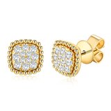 18K イエローゴールド ダイヤモンド ピアス 18K イエローゴールド ダイヤモンド ピアス
