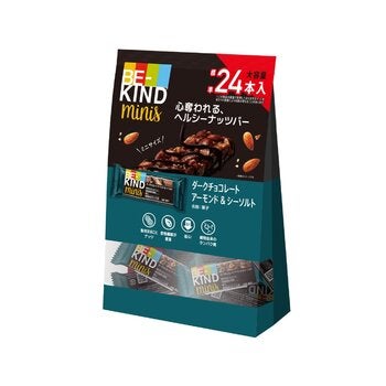 ビーカインド ミニバー ダークチョコレートアーモンド & シーソルト 標準24個入り ビーカインド ミニバー ダークチョコレートアーモンド & シーソルト 標準24個入り