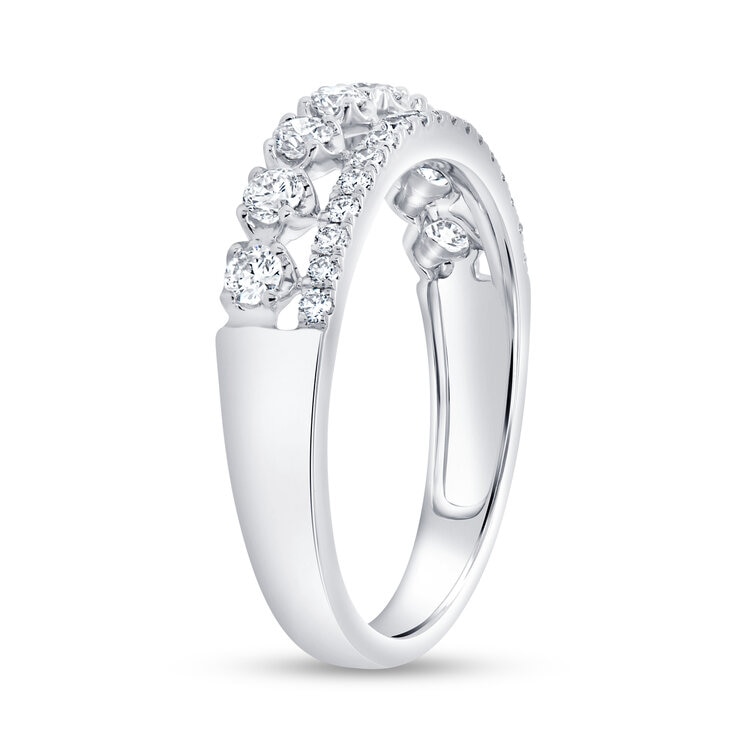 18K ホワイトゴールド 0.50カラット ラウンドカット ダイヤモンド リング 18K ホワイトゴールド 0.50カラット ラウンドカット ダイヤモンド リング