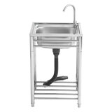 サンカ おそとキッチン ステンレス流し台55(蛇口付)OK-55SJ サンカ おそとキッチン ステンレス流し台55(蛇口付)OK-55SJ
