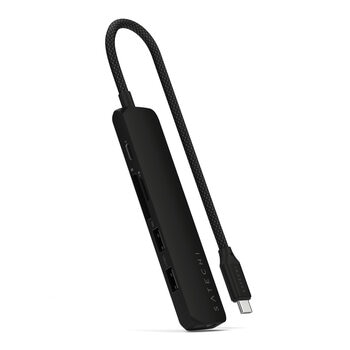 Satechi 6-in1 USB-C スリムマルチポートアダプター ブラック Satechi 6-in1 USB-C スリムマルチポートアダプター ブラック