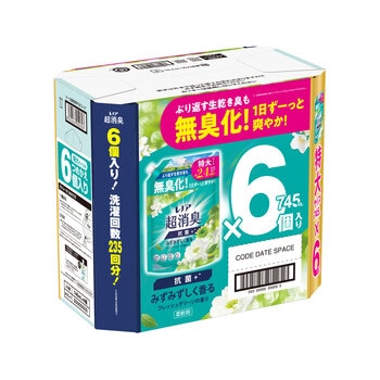 レノア超消臭みずみずしく香る フレッシュグリーン 柔軟剤 745ml x 6 レノア超消臭みずみずしく香る フレッシュグリーン 柔軟剤 745ml x 6