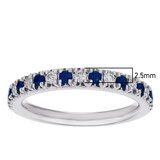 18K ホワイトゴールド 0.15カラット ダイヤモンド & ブルーサファイヤ リング 18K ホワイトゴールド 0.15カラット ダイヤモンド & ブルーサファイヤ リング