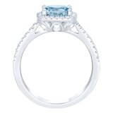 14K ホワイトゴールド 0.20カラット ダイヤモンド / アクアマリン リング 12号 14K ホワイトゴールド 0.20カラット ダイヤモンド / アクアマリン リング 12号