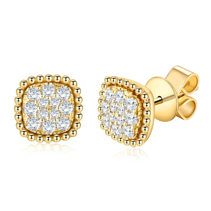 18K イエローゴールド ダイヤモンド ピアス 18K イエローゴールド ダイヤモンド ピアス