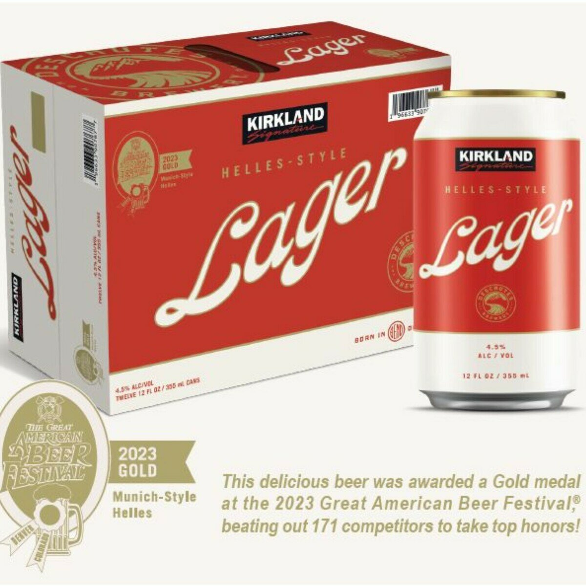 カークランドシグネチャー ヘレス ラガービール 355 ml x 12缶 カークランドシグネチャー ヘレス ラガービール 355 ml x 12缶