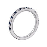 18K ホワイトゴールド 0.15カラット ダイヤモンド & ブルーサファイヤ リング 18K ホワイトゴールド 0.15カラット ダイヤモンド & ブルーサファイヤ リング