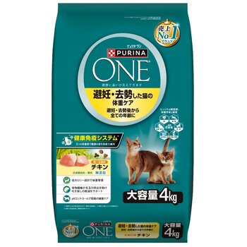 ピュリナワンキャット キャットドライ 4kg 避妊・去勢した猫の体重ケア チキン ピュリナワンキャット キャットドライ 4kg 避妊・去勢した猫の体重ケア チキン