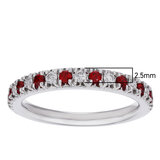 18K ホワイトゴールド 0.15カラット ダイヤモンド & ルビー リング 18K ホワイトゴールド 0.15カラット ダイヤモンド & ルビー リング