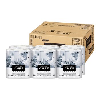CHEF たっぷり吸収 Mサイズ 100枚 x 2本 6パック入り CHEF たっぷり吸収 Mサイズ 100枚 x 2本 6パック入り