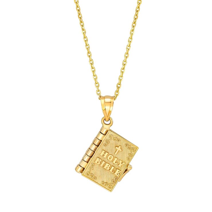 14K イエローゴールド バイブル ペンダント 14K イエローゴールド バイブル ペンダント