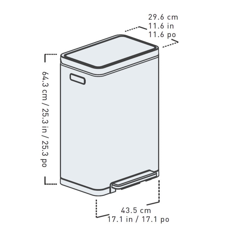 Sensible Eco Living ペダル式ゴミ箱 47L Sensible Eco Living ペダル式ゴミ箱 47L