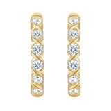14K イエローゴールド 0.50カラット ダイヤモンド フープピアス 14K イエローゴールド 0.50カラット ダイヤモンド フープピアス