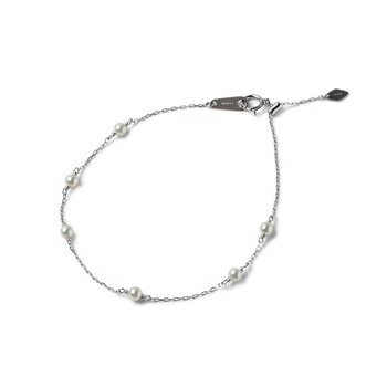 あこやパール プラチナ ステーションブレスレット 3mm/19cm あこやパール プラチナ ステーションブレスレット 3mm/19cm