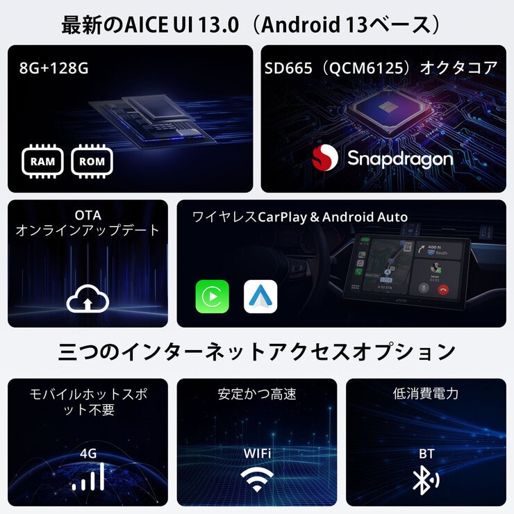 ATOTO X10 ディスプレイオーディオ カーナビ 10.1インチ 1DIN/2DIN X10G110E ATOTO X10 ディスプレイオーディオ カーナビ 10.1インチ 1DIN/2DIN X10G110E