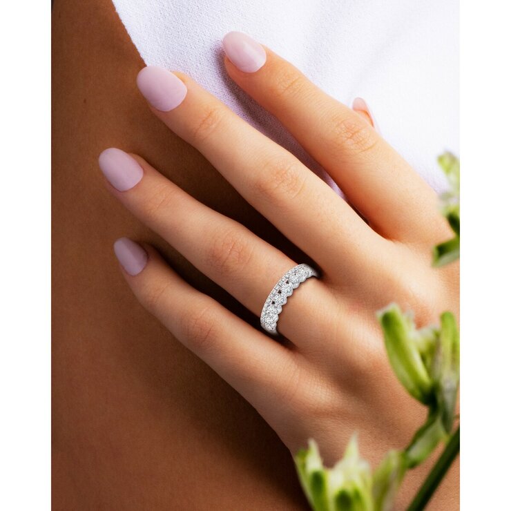 18K ホワイトゴールド 0.50カラット ラウンドカット ダイヤモンド リング 18K ホワイトゴールド 0.50カラット ラウンドカット ダイヤモンド リング