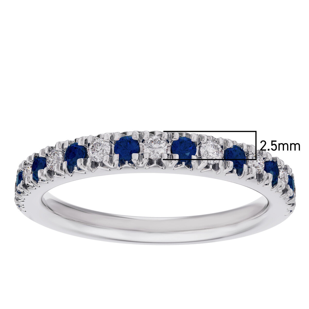 18K ホワイトゴールド 0.15カラット ダイヤモンド & ブルーサファイヤ リング 18K ホワイトゴールド 0.15カラット ダイヤモンド & ブルーサファイヤ リング