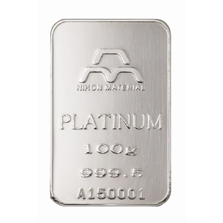 プラチナ地金 100g【銀行振り込み / ウェブサイトでのみ注文可】 プラチナ地金 100g【銀行振り込み / ウェブサイトでのみ注文可】