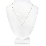 14K イエローゴールド 0.50カラット ラウンドカット ダイヤモンド クロスネックレス 14K イエローゴールド 0.50カラット ラウンドカット ダイヤモンド クロスネックレス