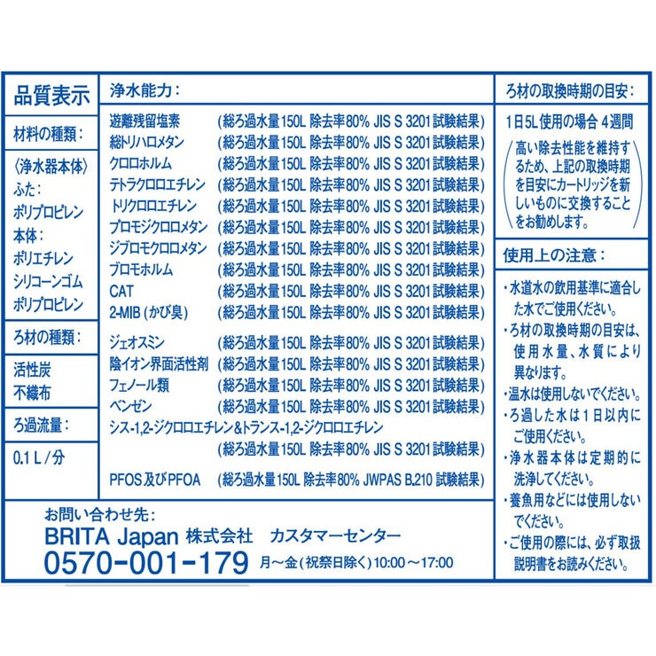 ブリタ ボトル型浄水器 アクティブ マイクロディスクカートリッジ3個付き ブリタ ボトル型浄水器 アクティブ マイクロディスクカートリッジ3個付き