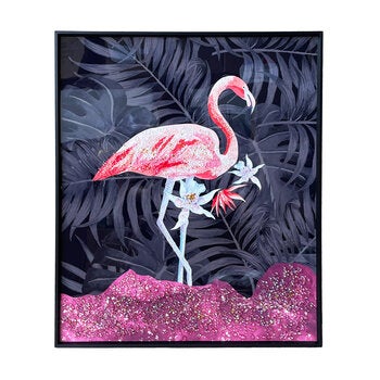 クリスタルアート フラミンゴ 51 x 61cm クリスタルアート フラミンゴ 51 x 61cm