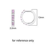 14K ホワイトゴールド 0.11カラット ダイヤモンド / ピンクサファイヤ ピアス 14K ホワイトゴールド 0.11カラット ダイヤモンド / ピンクサファイヤ ピアス