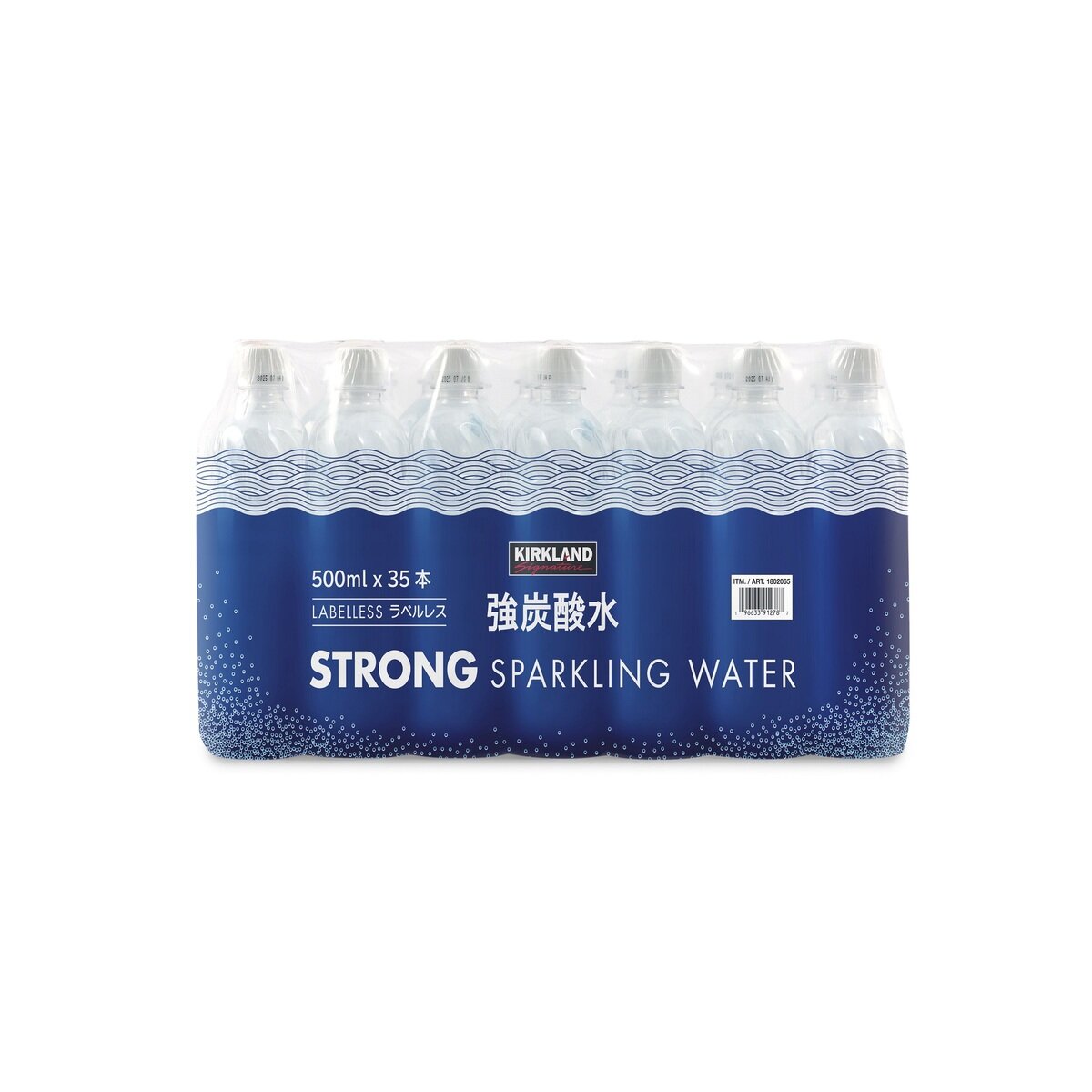 カークランドシグネチャー 強炭酸水 ラベルレス 500ml x 35本 カークランドシグネチャー 強炭酸水 ラベルレス 500ml x 35本