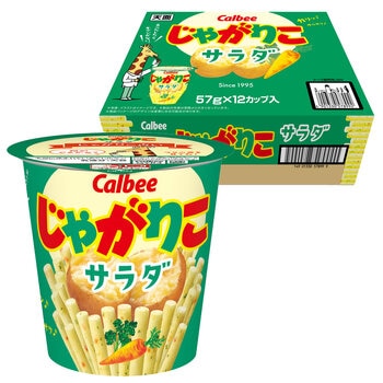カルビー じゃがりこ サラダ味 57g × 12個 カルビー じゃがりこ サラダ味 57g × 12個