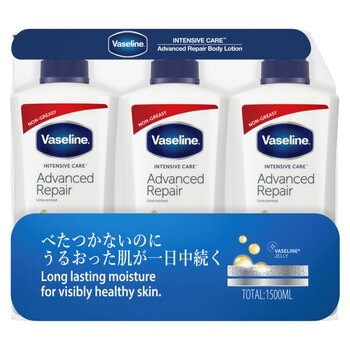 ヴァセリン アドバンスドリペア ボディローション 3本セット (500ml x 3本) ヴァセリン アドバンスドリペア ボディローション 3本セット (500ml x 3本)