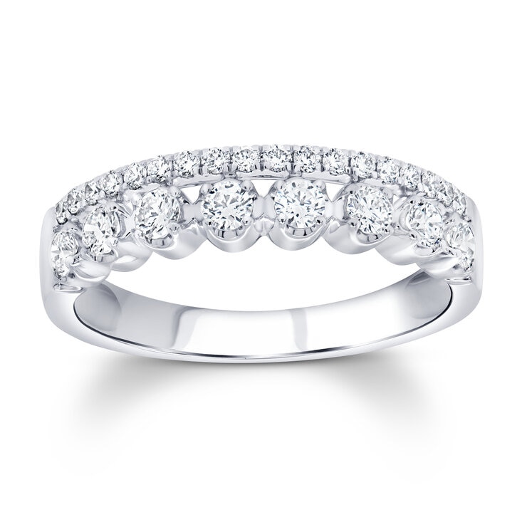 18K ホワイトゴールド 0.50カラット ラウンドカット ダイヤモンド リング 18K ホワイトゴールド 0.50カラット ラウンドカット ダイヤモンド リング