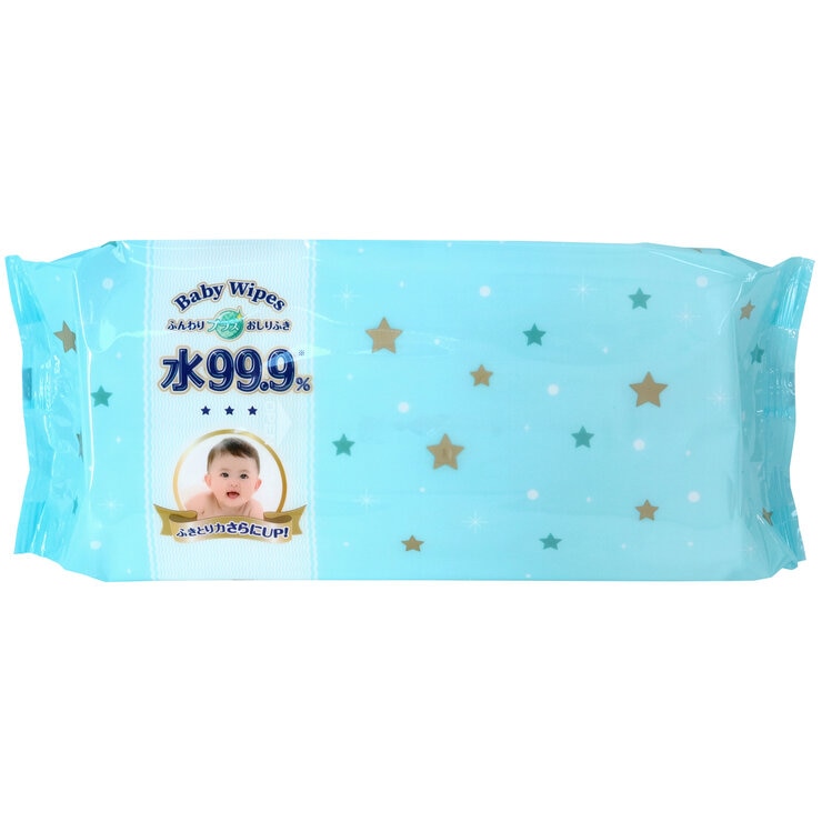 水99.9%ふんわりプラスおしりふき 70枚×15個パック (1050枚) 水99.9%ふんわりプラスおしりふき 70枚×15個パック (1050枚)