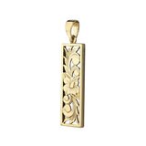 14KYG HIBISUCUS BAR NECKLACE 14KYG HIBISUCUS BAR NECKLACE