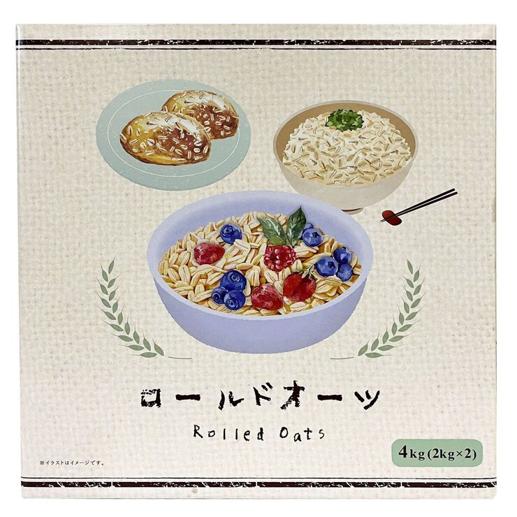 ロールドオーツ 2kg x 2袋 ロールドオーツ 2kg x 2袋