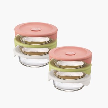 ロック&ロック ガラス容器 6個セット(蓋付き) ロック&ロック ガラス容器 6個セット(蓋付き)