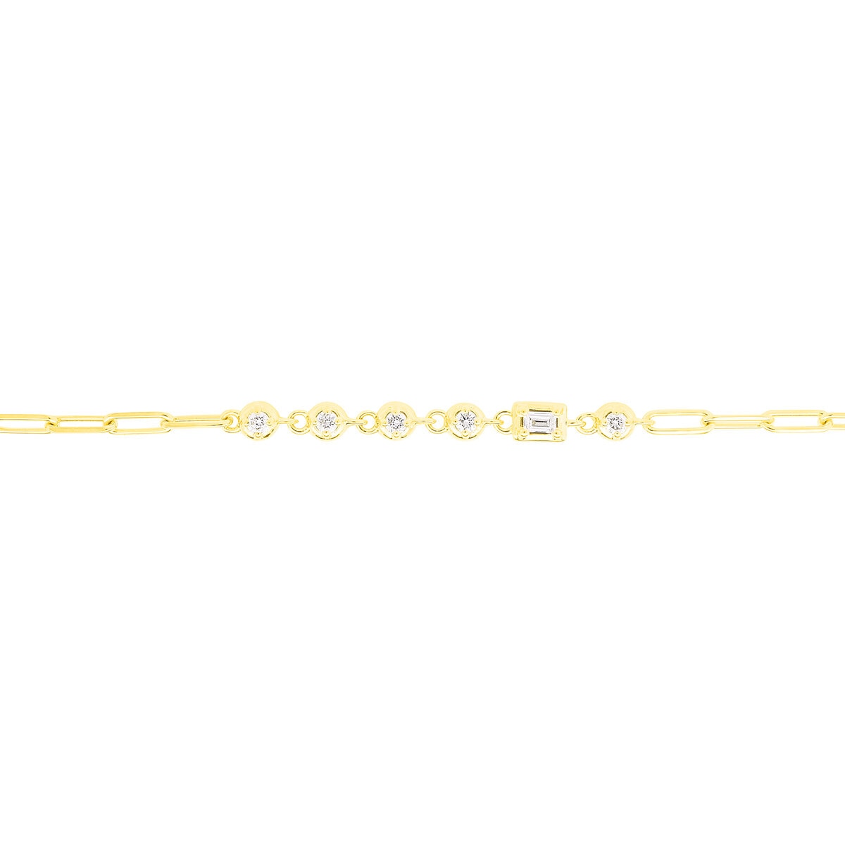 18K イエローゴールド 0.07カラット ダイヤモンド ブレスレット 18K イエローゴールド 0.07カラット ダイヤモンド ブレスレット