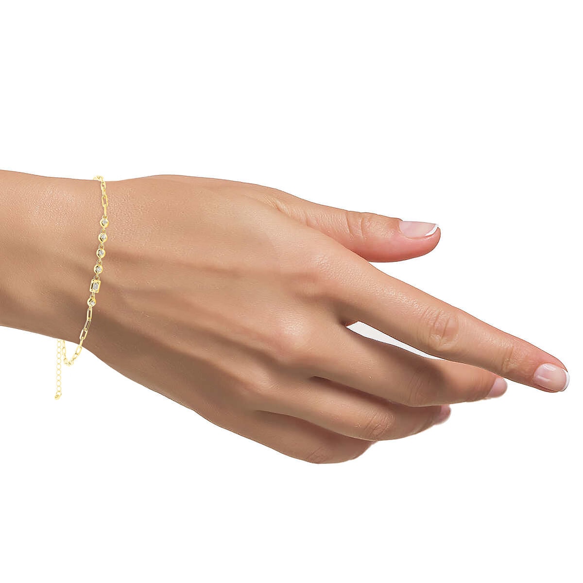 18K イエローゴールド 0.07カラット ダイヤモンド ブレスレット 18K イエローゴールド 0.07カラット ダイヤモンド ブレスレット