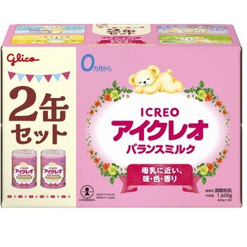 グリコ アイクレオ バランスミルク 800 gx 2 缶 0 か月~ グリコ アイクレオ バランスミルク 800 gx 2 缶 0 か月~