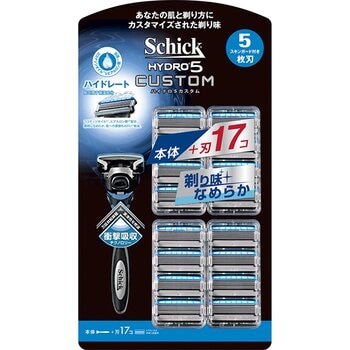 Schick(シック) 5枚刃 ハイドロ5 カスタム 本体+刃17コ Schick(シック) 5枚刃 ハイドロ5 カスタム 本体+刃17コ