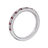 18K ホワイトゴールド 0.15カラット ダイヤモンド & ルビー リング 18K ホワイトゴールド 0.15カラット ダイヤモンド & ルビー リング