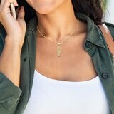 14KYG HIBISUCUS BAR NECKLACE 14KYG HIBISUCUS BAR NECKLACE