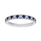 18K ホワイトゴールド 0.15カラット ダイヤモンド & ブルーサファイヤ リング 18K ホワイトゴールド 0.15カラット ダイヤモンド & ブルーサファイヤ リング