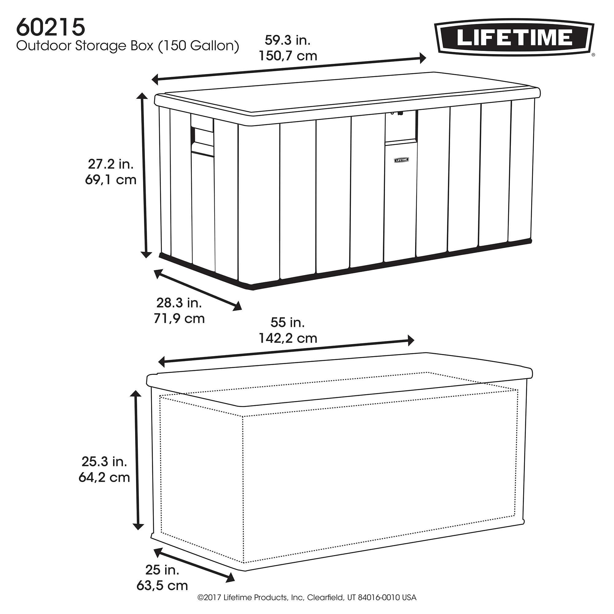 LIFETIME 150ガロン デッキボックス | Costco Japan