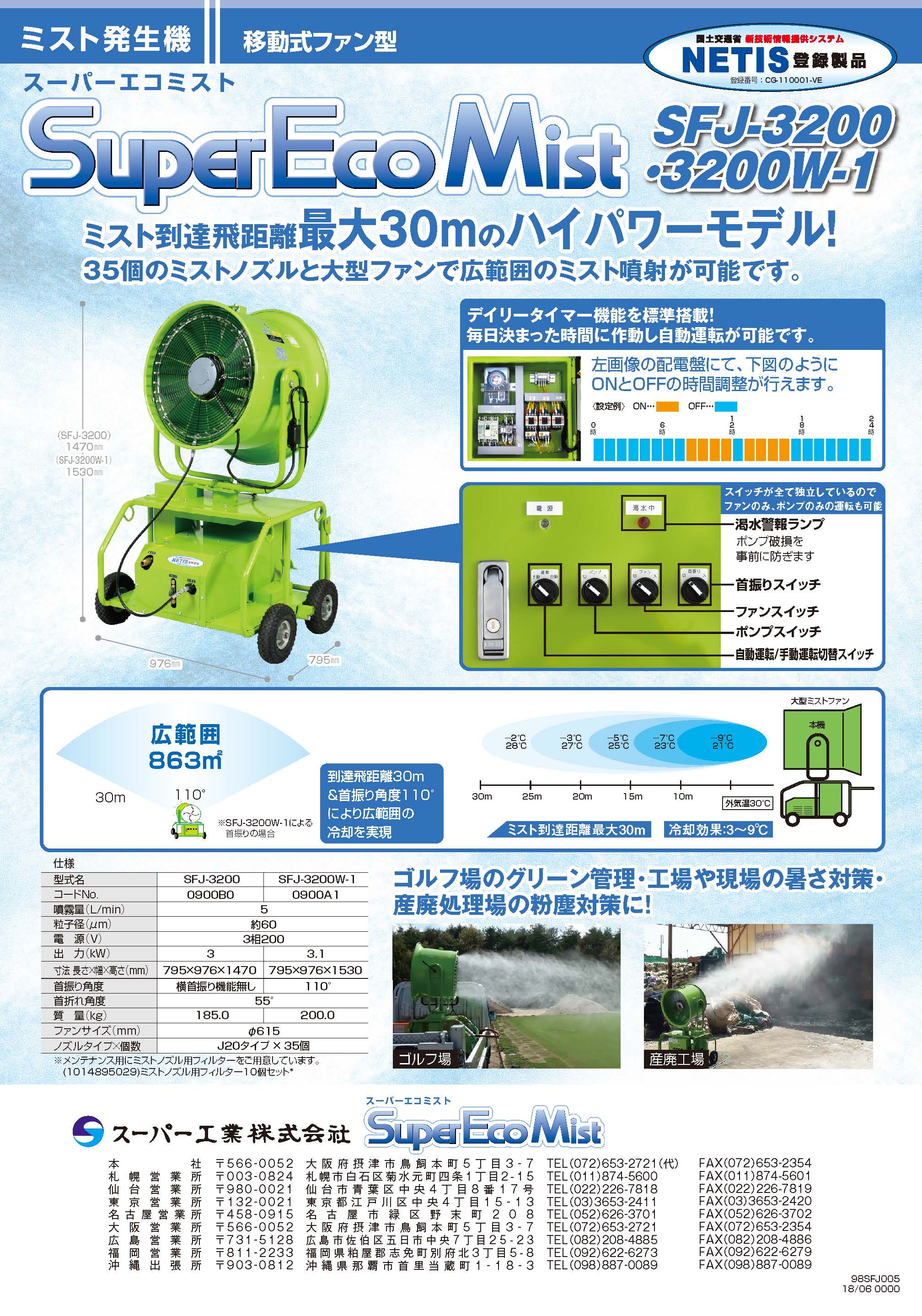 Super Ace 大型ミスト発生装置 Sfj 30w 1 移動式タイプ Costco Japan