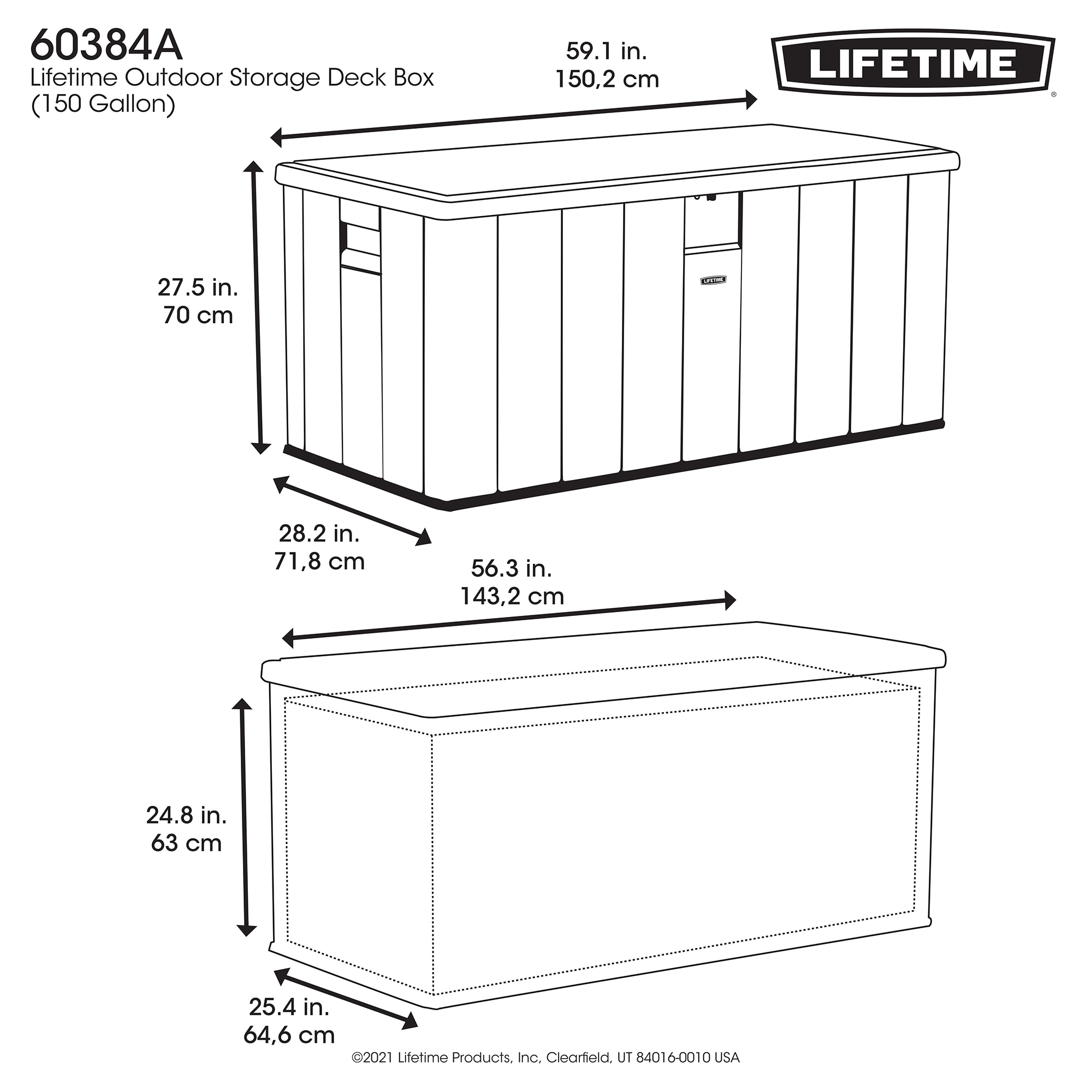 LIFETIME 150ガロン デッキボックス | Costco Japan