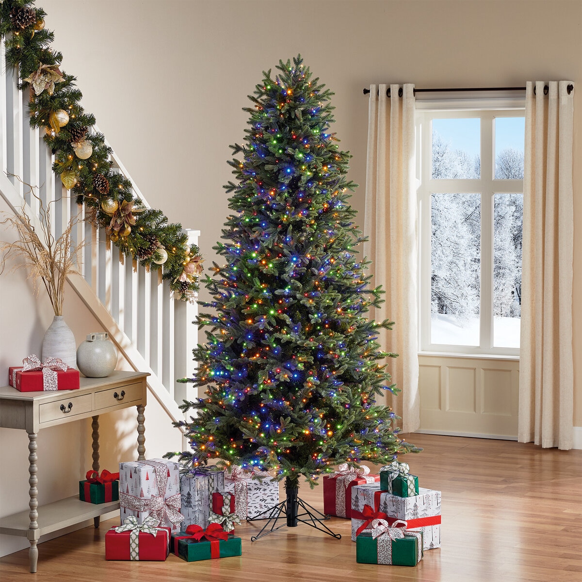 クリスマスツリー 電飾付き 228センチ LEDライト1850球 Costco Japan