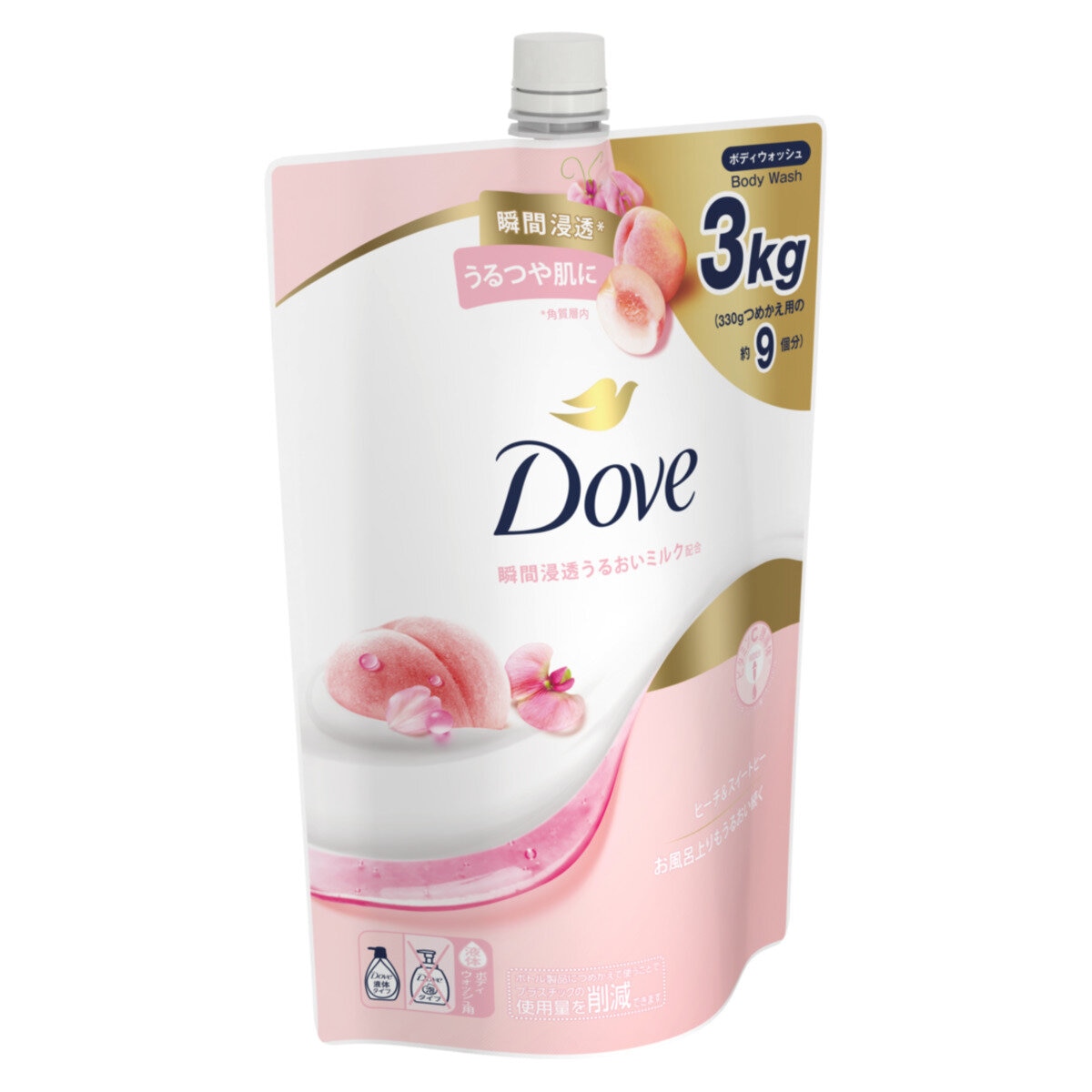 Dove (ダヴ) ボディウォッシュ ピーチ＆スイートピー 詰替え用 3kg
