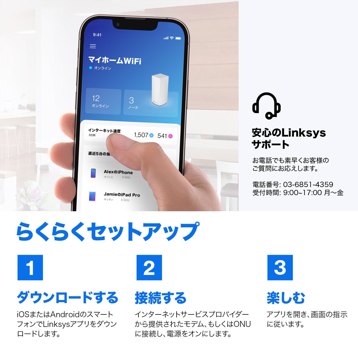 LINKSYS Wi-Fiルーター MX5501-JP