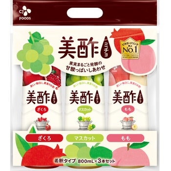 美酢 (ミチョ) アソートセット 800ml x 3 美酢 (ミチョ) アソートセット 800ml x 3